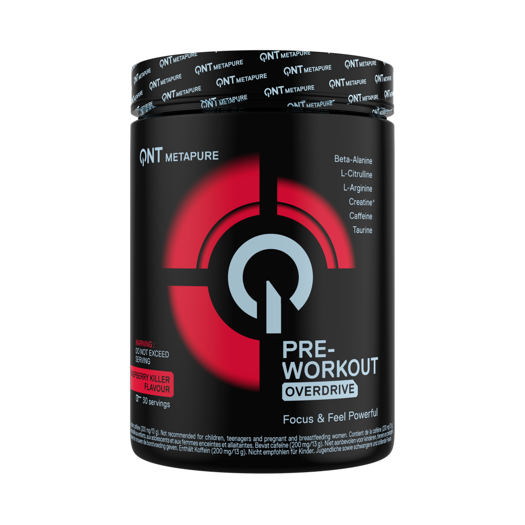 Qnt Pre Workout Overdrive Raspberry Killer 390 gr | La Sanahoria